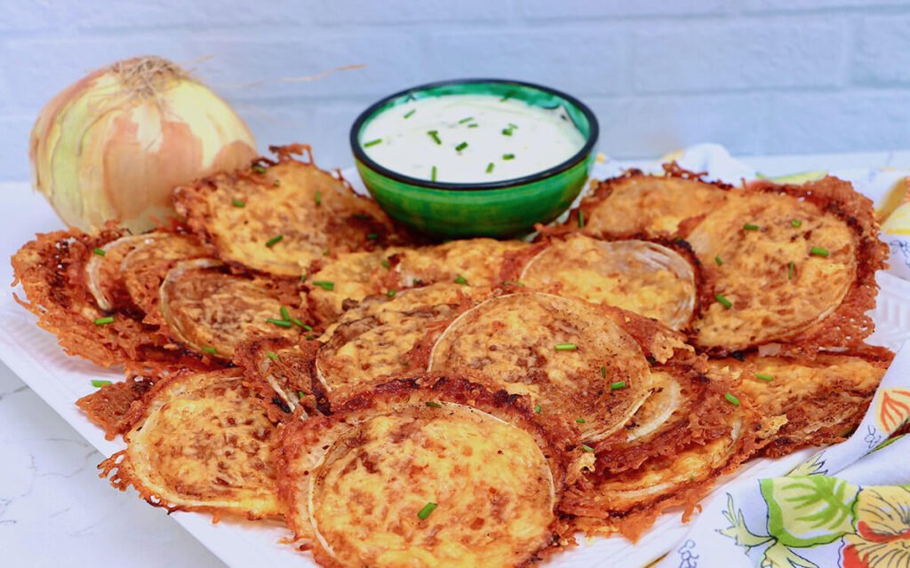 Crispy Baked Onion Ring Chips