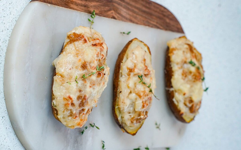 French Onion Twice Baked Potatoes